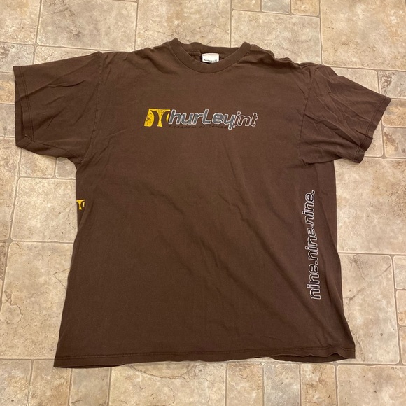 Vintage 90s Y2K Hurley Int. Spellout T Freedom Of Choice Nine Nine Nine Sz XL - Picture 1 of 13